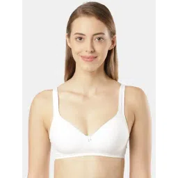 Jockey Fe35 White Wirefree Padded Full Coverage T-Shirt Bra With Broad Fabric Straps-picture-11