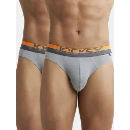 Jockey FP02 Men's Super Combed Cotton Rib Solid Brief with Ultrasoft Waistband (Pack of 2)-image-43