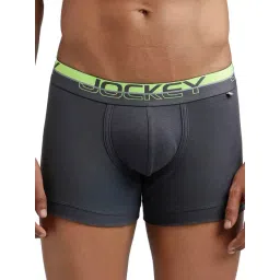 Jockey FP03 Stone Grey Super Combed Cotton Rib Trunks with Ultrasoft Waistband-image-15