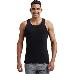 jockey FP04 Men's Super Combed Cotton Rib Round Neck Sleeveless Vest with Extended Length for Easy Tuck-picture-49