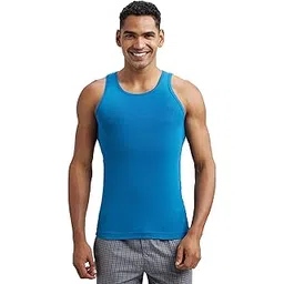 jockey FP04 Men's Super Combed Cotton Rib Round Neck Slim Fit Sleeveless Vest with Extended Length for Easy Tuck-picture-31