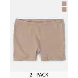 Jockey Girls Pack Of 2 Super Combed Cotton Sports Shorts-picture-23