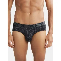 Jockey Grey Regular Fit Printed Briefs-picture-45