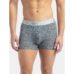 Jockey International Collection Grey Microfibre Regular Fit Print Trunks-picture-47