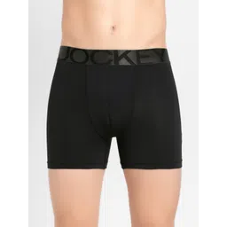 Jockey International Collection Men Black Solid Trunks IC28-picture-25