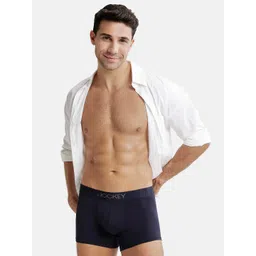 Jockey International Collection Men Navy Blue Solid Pima Cotton Trunks IC32-picture-32