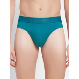 Jockey International Collection Men Teal Blue Solid Pima Cotton Briefs IC31-picture-47