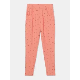 Jockey Kids Baby Pink Cotton Printed Jeggings-picture-13