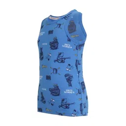 Jockey Kids Blue Cotton Printed Tank Top-picture-15