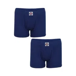 Jockey Kids Blue Cotton Regular Fit Trunks (Pack of 2)-picture-27