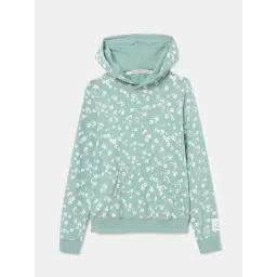 Jockey Kids Mineral Blue Cotton Floral Print Full Sleeves Sweatshirt-picture-41