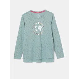 Jockey Kids Mineral Blue Cotton Printed Full Sleeves T-Shirt-picture-36