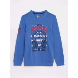 Jockey Kids Palace Blue Printed Full Sleeves Sweatshirt-picture-46