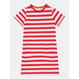 Jockey Kids Rio Red & White Cotton Striped Sleep Dress-picture-20