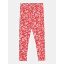 Jockey Kids Rio Red Printed Cotton Floral Print Leggings-picture-11
