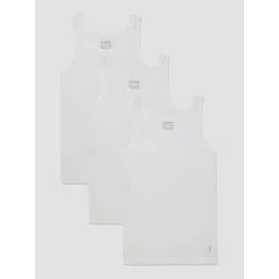 Jockey Kids White Cotton Regular Fit Vest (Pack of 3)-picture-36