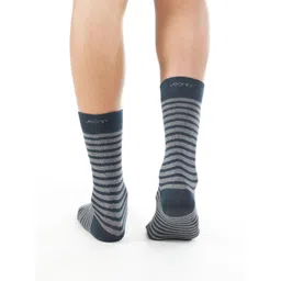 Jockey Men Black Striped Calf-Length Socks image 4