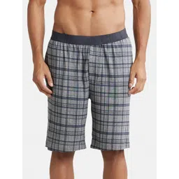 Jockey Men Checked Mid-Rise Shorts-picture-37