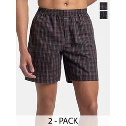 Jockey Men Checked Technology Shorts-picture-24