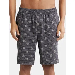 Jockey Men Grey Checked Cotton Shorts-picture-41