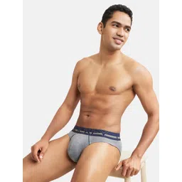 Jockey Men Grey Melange Solid Basic Briefs US17-0105-picture-30