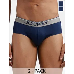 Jockey Men Pack Of 2 Assorted Super Combed Cotton Brief with Ultrasoft Waistband 8037-0201-picture-36