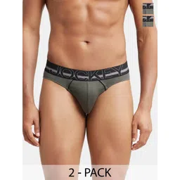 Jockey Men Pack Of 2 Green Solid Super Combed Pure Cotton Basic Briefs-US17-0205-DPOLV-picture-18