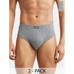 Jockey Men Pack of 2 Grey Melange Anti-Microbial Cotton Brief 1009-0205-MGRML image 1