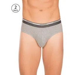 Jockey Men Pack of 2 Grey Melange Solid Briefs-picture-18