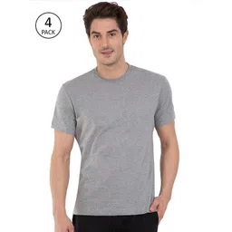 Jockey Men Pack Of 2 Grey Melange Solid Comfort Fit Round Neck Sports T-shirt-picture-21