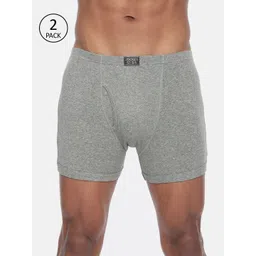 Jockey Men Pack of 2 Grey Melange Solid Trunks-picture-19