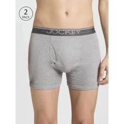 Jockey Men Pack of 2 Grey Melange Solid Trunks 8009-0205-picture-15