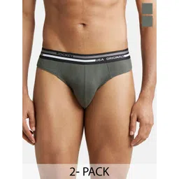 Jockey Men Pack Of 2 Printed Cotton Ultrasoft Waistband Basic Briefs US49-0205-DPOLV-picture-16