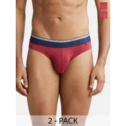 Jockey Men Pack of 2 Red Pure Super Combed Cotton Basic Briefs - US59-0205-REDML-picture-25