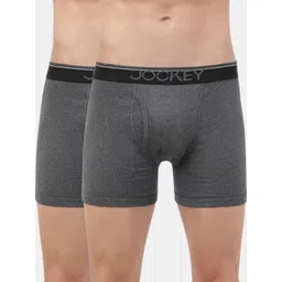 Jockey Men Pack of 2 Solid Charcoal Grey Trunks 8009-0205-picture-29