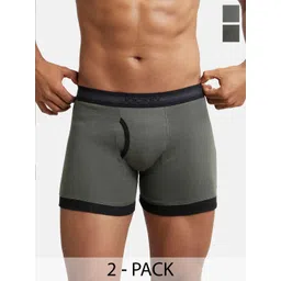 Jockey Men Pack Of 2 Solid Pure Cotton Boxer Style Briefs-picture-27