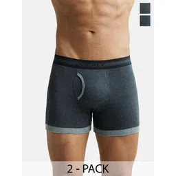 Jockey Men Pack Of 2 Solid Pure Cotton Boxer Style Briefs-picture-30