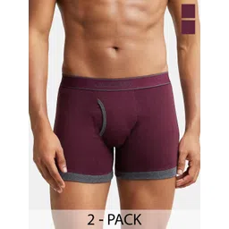 Jockey Men Pack Of 2 Solid Pure Cotton Boxer Style Briefs-picture-17