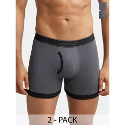 Jockey Men Pack Of 2 Solid Pure Cotton Boxer Style Briefs image 1