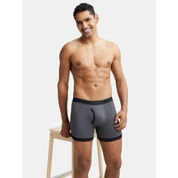 Jockey Men Pack Of 2 Solid Pure Cotton Boxer Style Briefs image 5