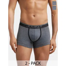 Jockey Men Pack of 2 Solid Trunks with Ultrasoft Waistband 8015-0205-picture-10
