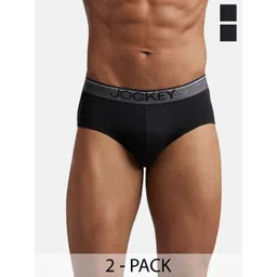 Jockey Men Pack of 2 Super Combed Cotton Solid Brief with Ultrasoft Waistband-8037-picture-32