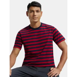 Jockey Men Red & Navy Striped Round Neck T-shirt-picture-21