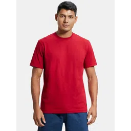 Jockey Men Red Solid Round Neck Lounge T-shirt-picture-17