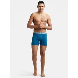 Jockey Men Teal Solid Cotton Briefs image 3