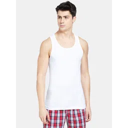 Jockey Men White Solid Modern Fit Innerwear Vest FP04-0105-picture-21