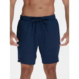 Jockey MV20 Navy Microfiber Elastane Stretch Shorts with Stay Fresh Treatment-picture-30