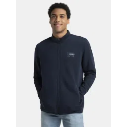 Jockey Navy Cotton Regular Fit Jacket-picture-18