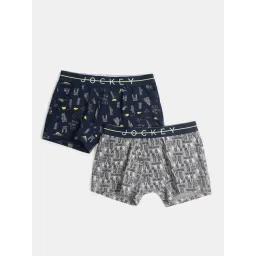 Jockey NB02 Boy's Super Combed Cotton Printed Trunk (Pack of 2_Colors & Prints May Vary)-picture-34