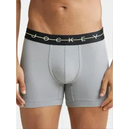 Jockey NY16 Smoke Grey Super Combed Cotton Trunks with Ultrasoft Waistband-picture-27